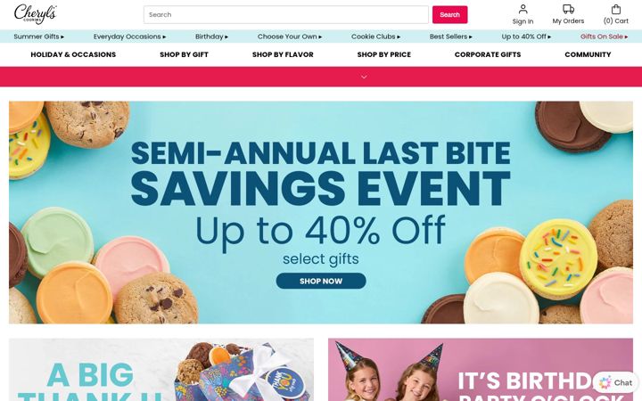 Screenshot of cheryls.com