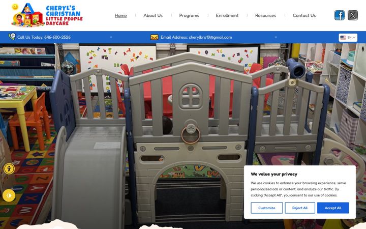 Screenshot of cherylsdaycare.com