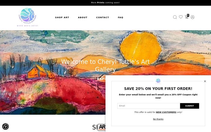 Screenshot of cheryltuttledesigns.com