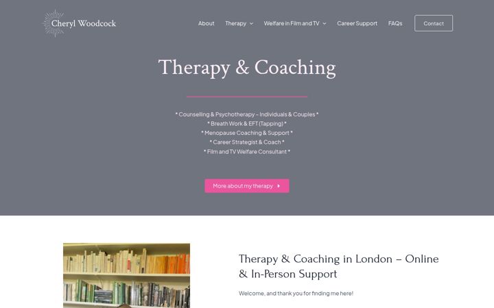 Screenshot of cherylwoodcock.com