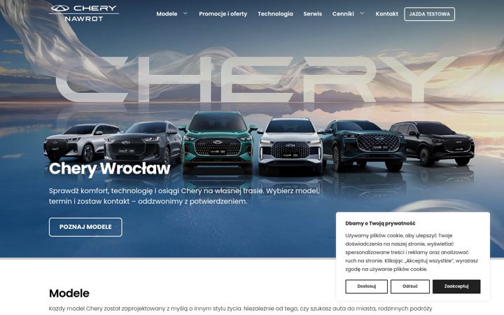 Екранна снимка на cherynawrot.pl