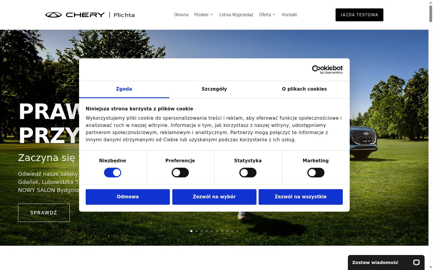 Snímka obrazovky banera súhlasu zobrazeného pred akoukoľvek interakciou