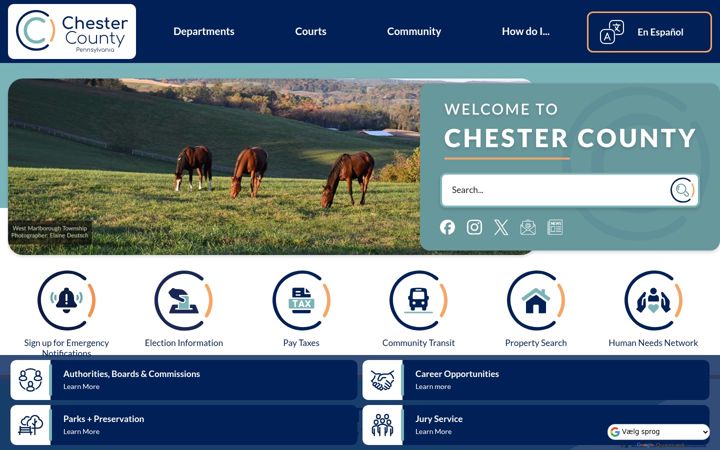 Screenshot of chesco.org