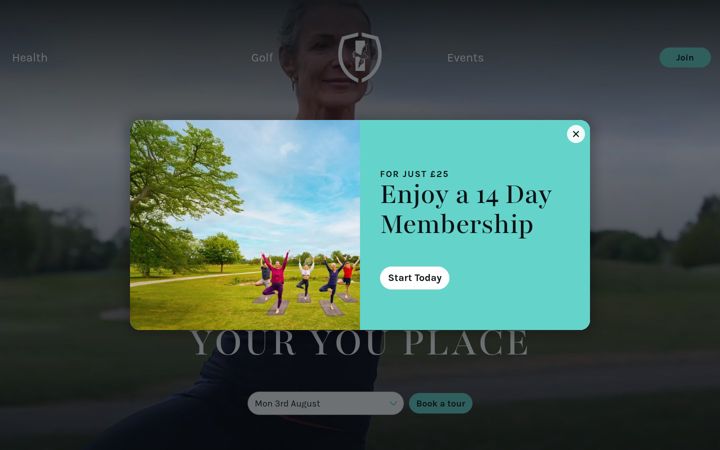 Screenshot ta' chesfielddownsgolf.co.uk