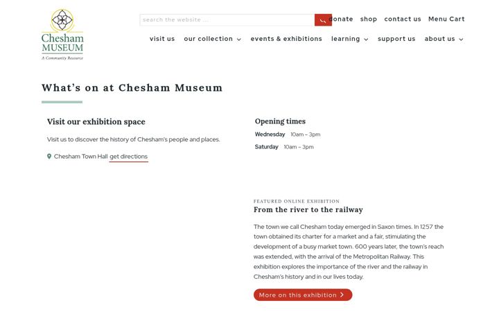 Screenshot ta' cheshammuseum.org.uk
