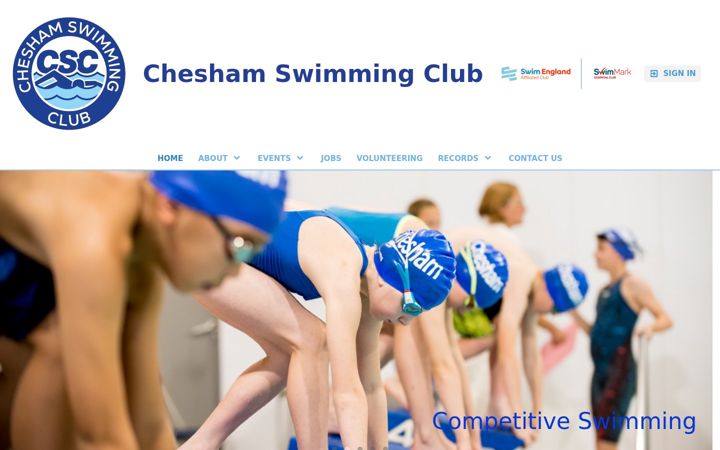 Screenshot di cheshamswimmingclub.org