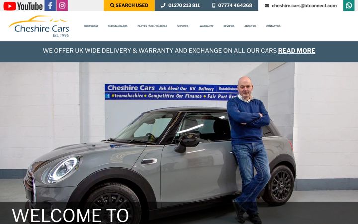 Screenshot του cheshire-cars.co.uk