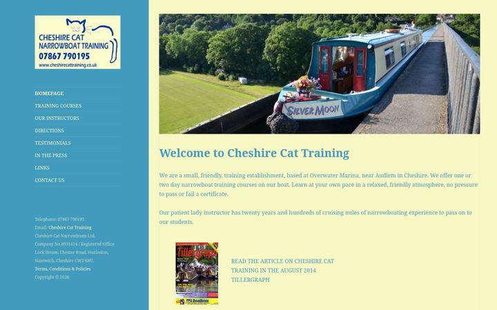 Screenshot του cheshirecattraining.co.uk