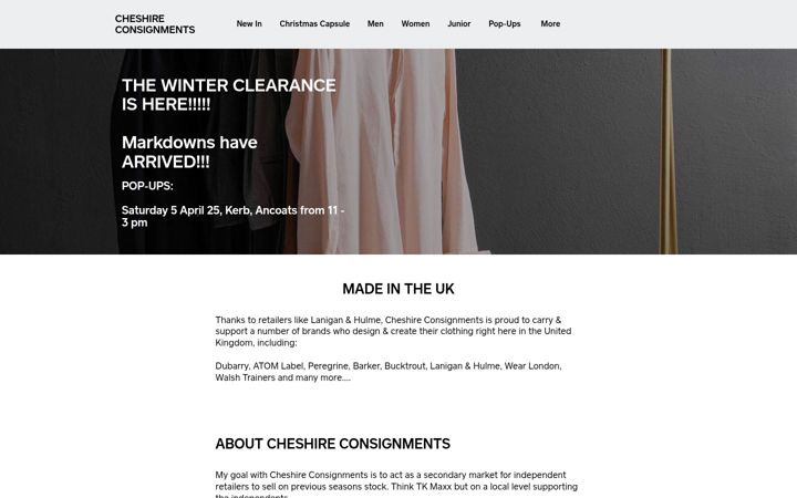 Screenshot του cheshireconsignments.co.uk