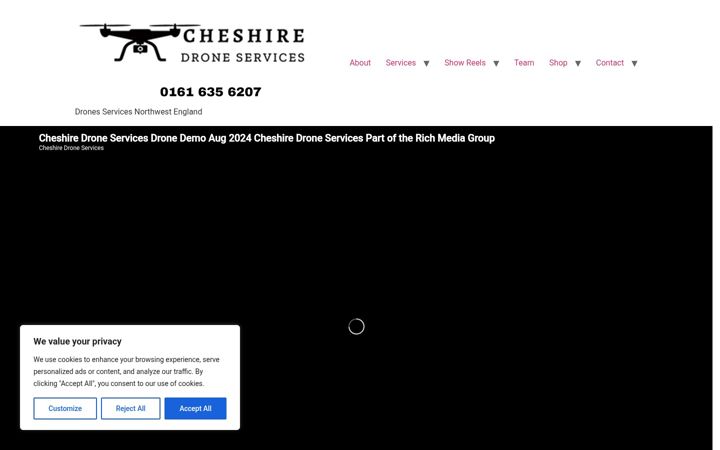 Screenshot του cheshiredrones.co.uk