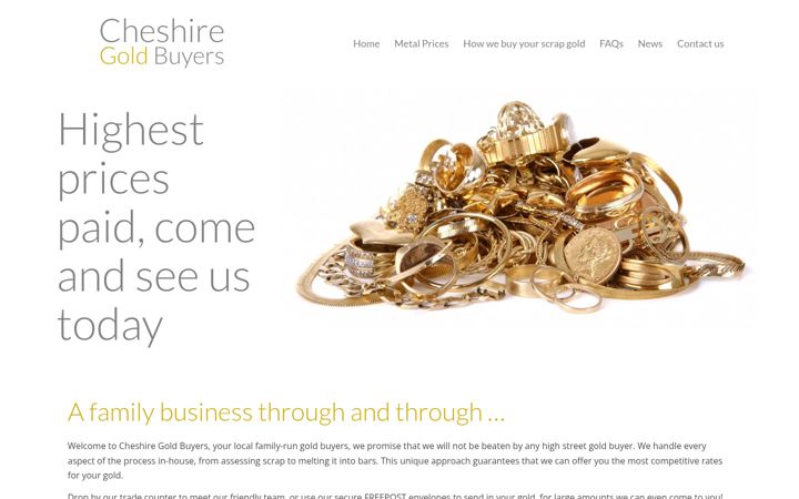 Screenshot του cheshiregoldbuyers.co.uk