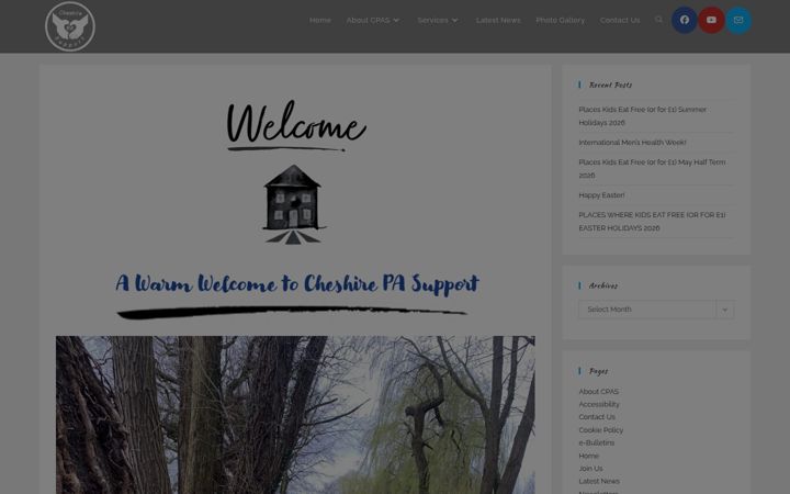 Screenshot του cheshirepasupport.co.uk