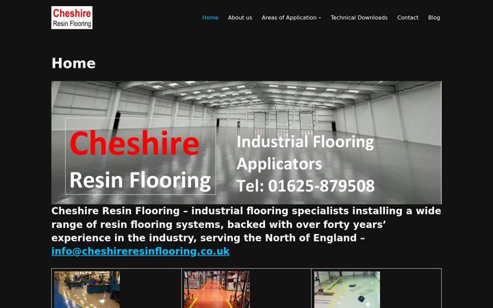 Ekrano kopija cheshireresinflooring.co.uk