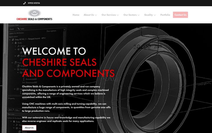 Screenshot του cheshireseals.co.uk