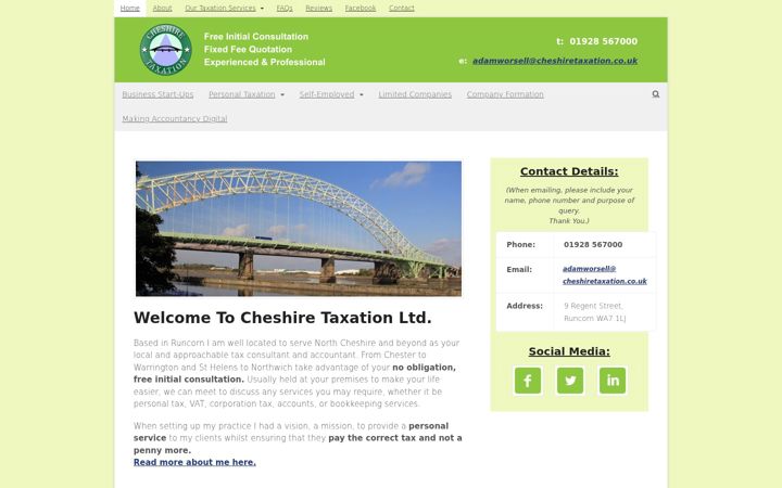 Skærmbillede af cheshiretaxation.co.uk