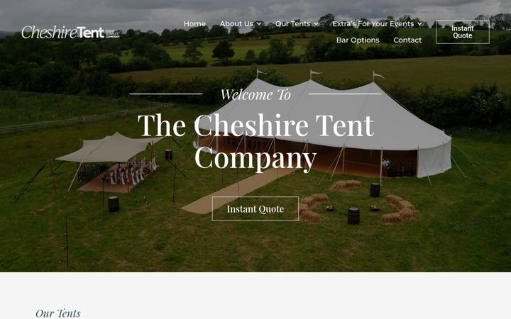 Screenshot του cheshiretentco.co.uk