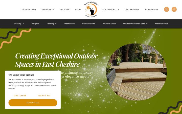 Screenshot του cheshirewoodwizard.co.uk