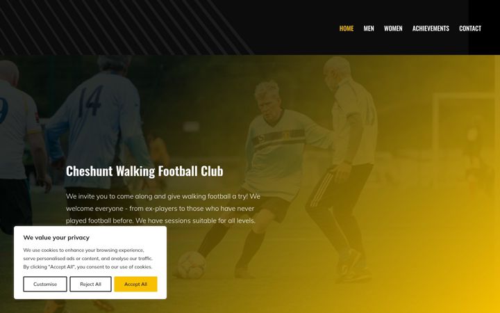 Screenshot του cheshuntwfc.co.uk