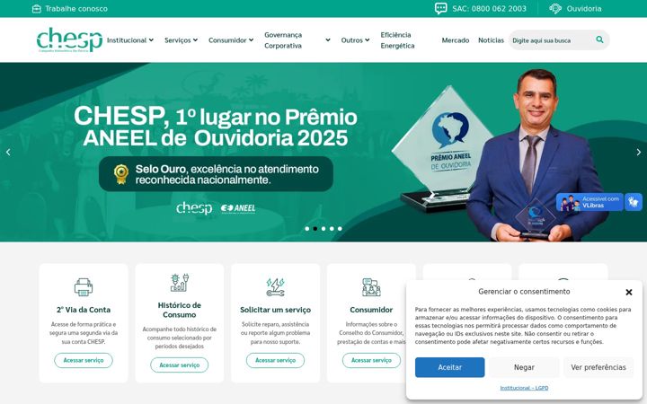 Captura de pantalla de chesp.com.br