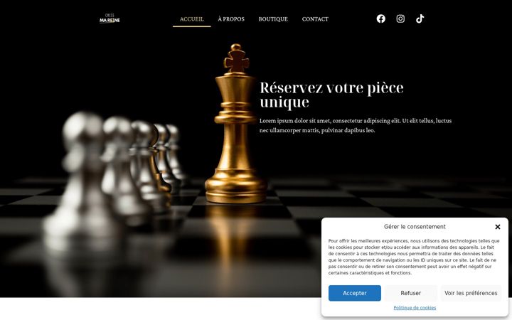 Screenshot ta' chess-ma-reine.fr