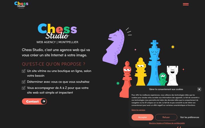 Screenshot ta' chess-studio.fr