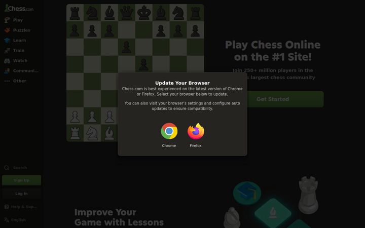Ekrānuzņēmums no chess.com