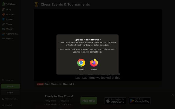 Screenshot of chessbomb.com