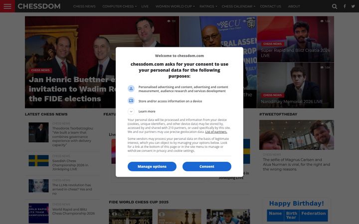 Zrzut ekranu chessdom.com