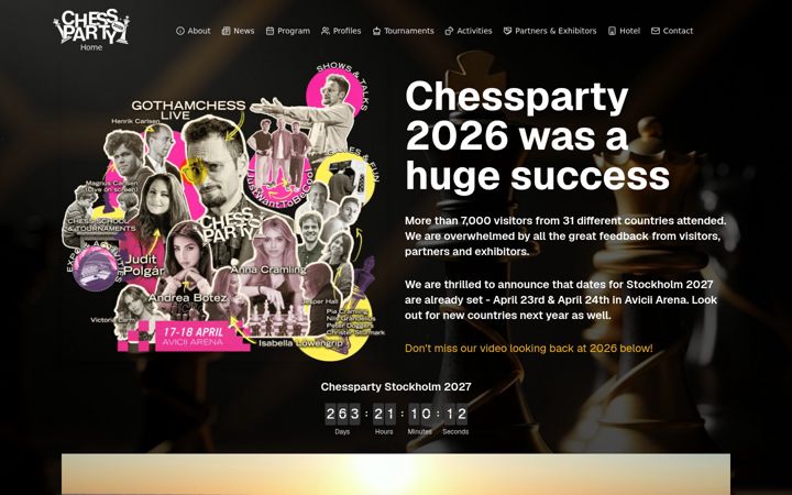 Screenshot of chessparty.com