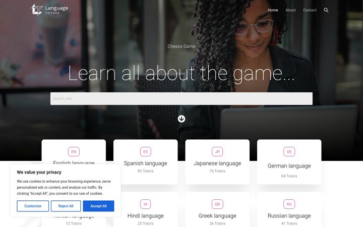 Screenshot of chesssgame.com