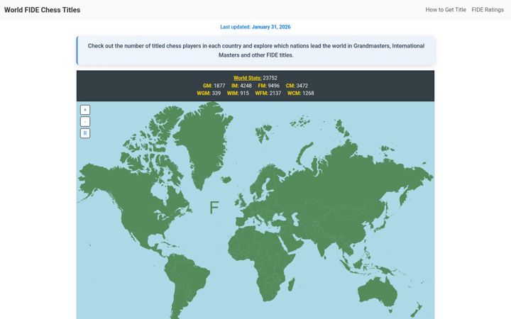 Screenshot of chesstitlesmap.com