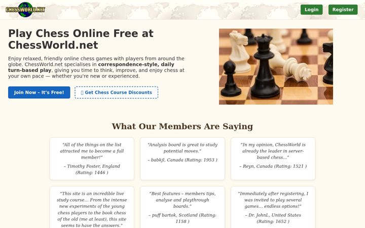 Screenshot of chessworld.net