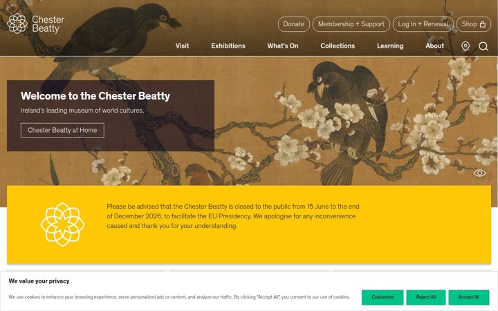 Ekrano kopija chesterbeatty.ie