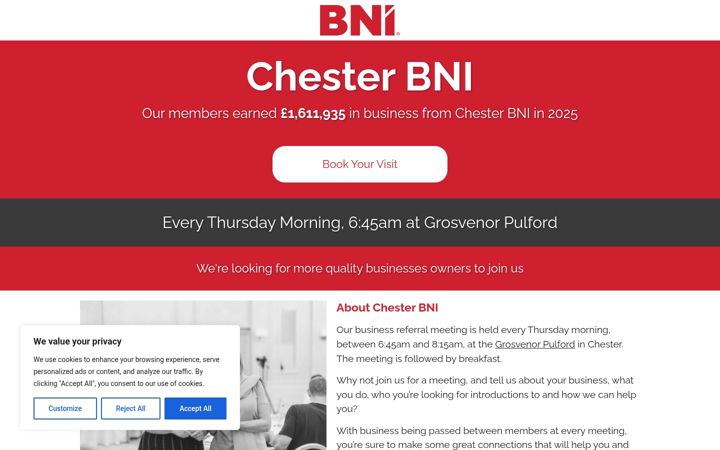 Screenshot του chesterbni.co.uk