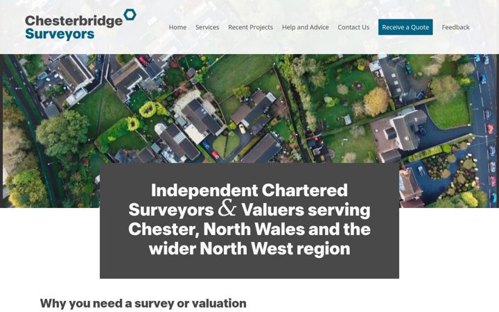 Screenshot του chesterbridgesurveyors.co.uk