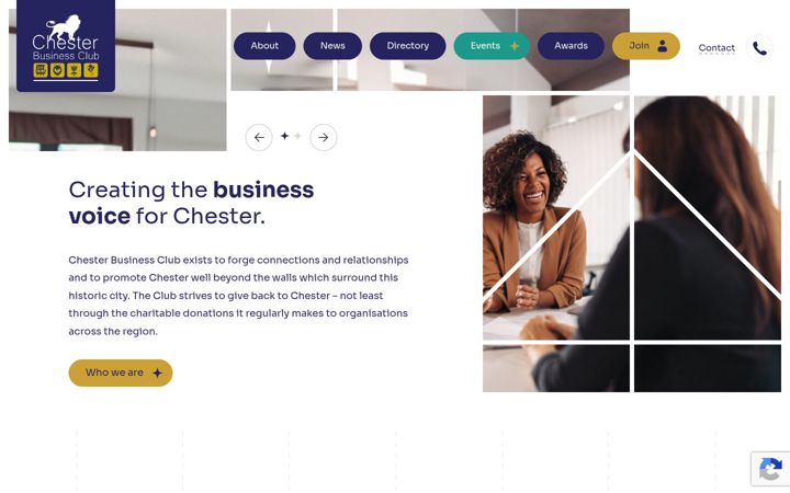 Screenshot του chesterbusinessclub.co.uk