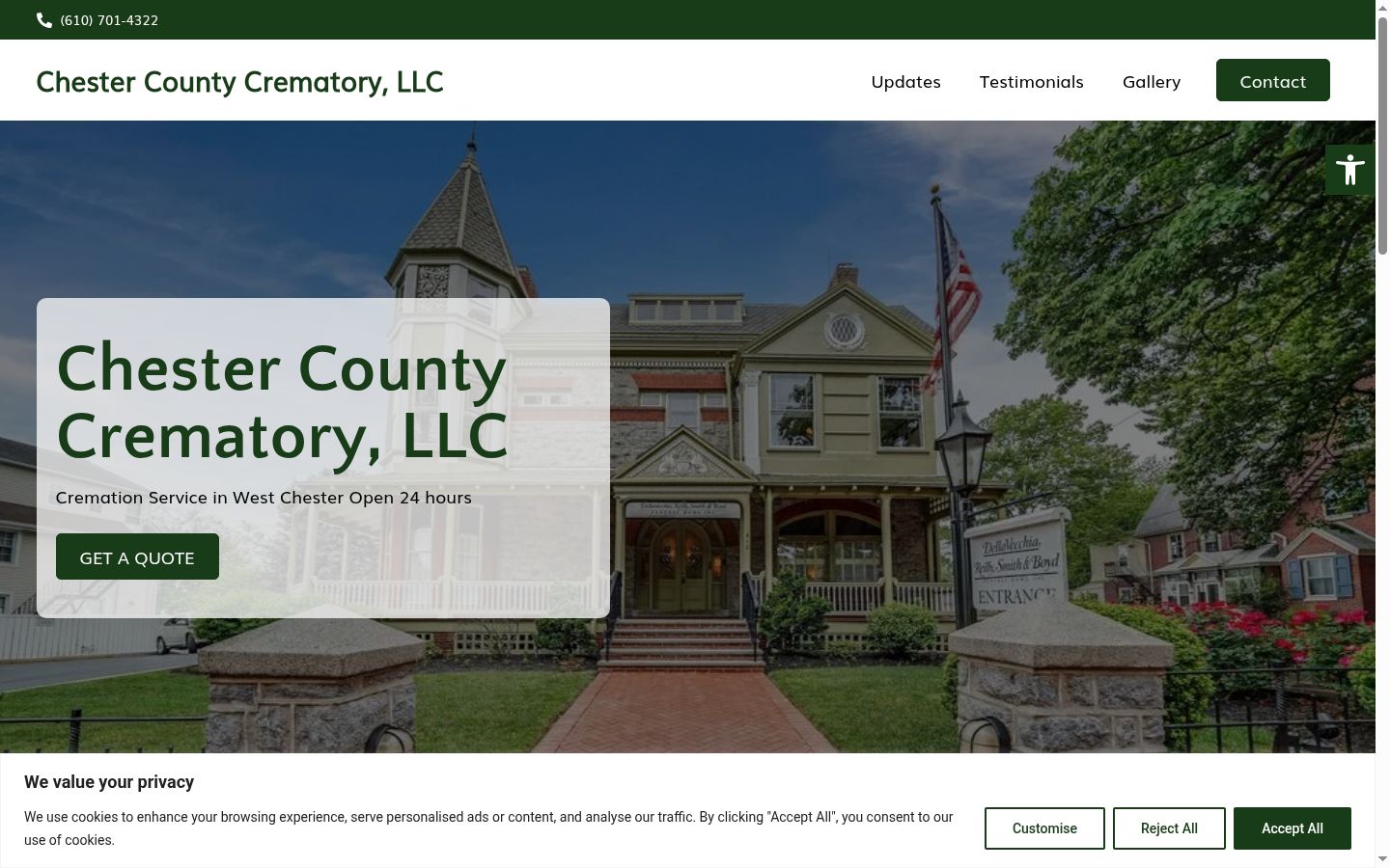 Screenshot of the consent banner shown before any interaction