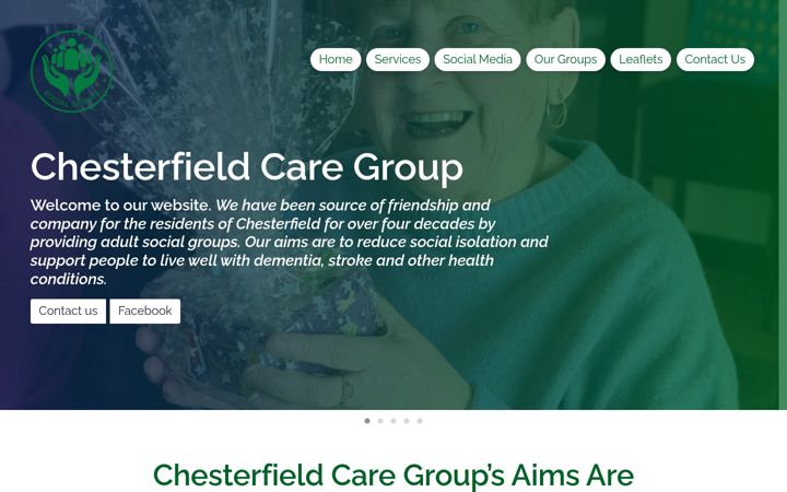 Screenshot του chesterfieldcaregroup.org.uk