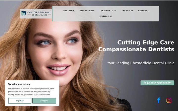 Screenshot του chesterfieldroaddental.co.uk