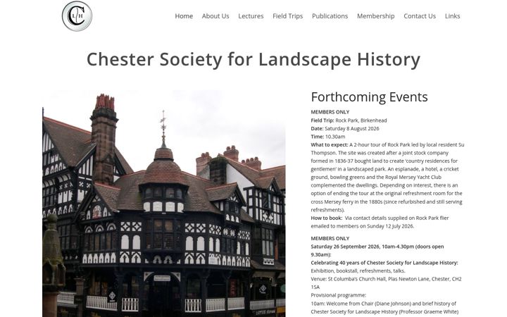 Screenshot του chesterlandscapehistory.org.uk