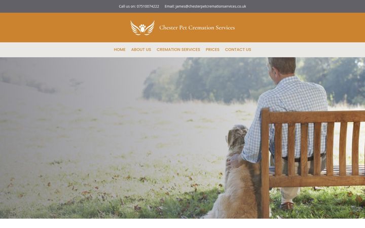 Skærmbillede af chesterpetcremationservices.co.uk