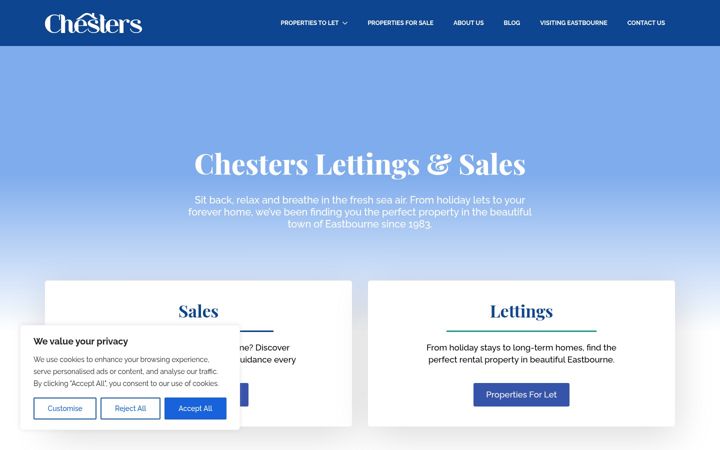 Screenshot di chesters-eastbourne.co.uk