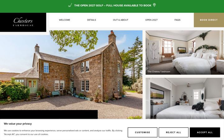 Screenshot di chestersfarmhouse.co.uk