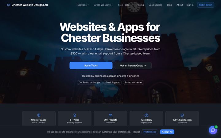 Screenshot di chesterwebsitedesignlab.co.uk