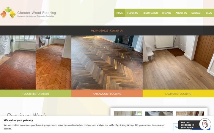 Screenshot di chesterwoodflooring.co.uk