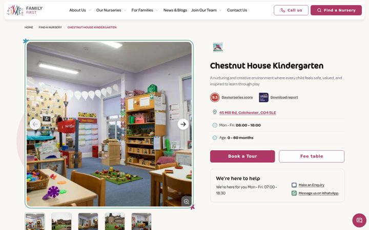 Screenshot di chestnuthousekindergarten.co.uk