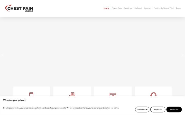 Captura de pantalla de chestpainclinic.ca