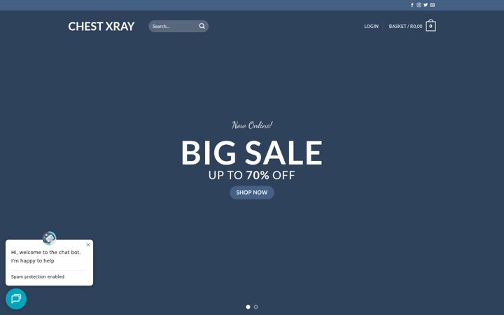 Screenshot van chestxray.co.za