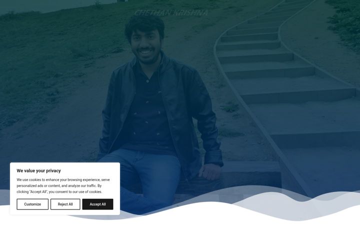 Screenshot of chethankrishna.com