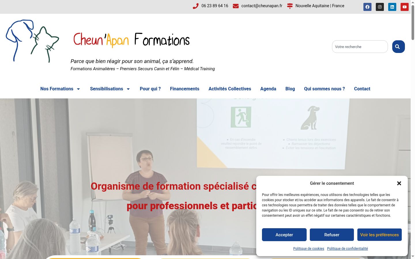 Screenshot tal-banner tal-kunsens muri qabel kwalunkwe interazzjoni
